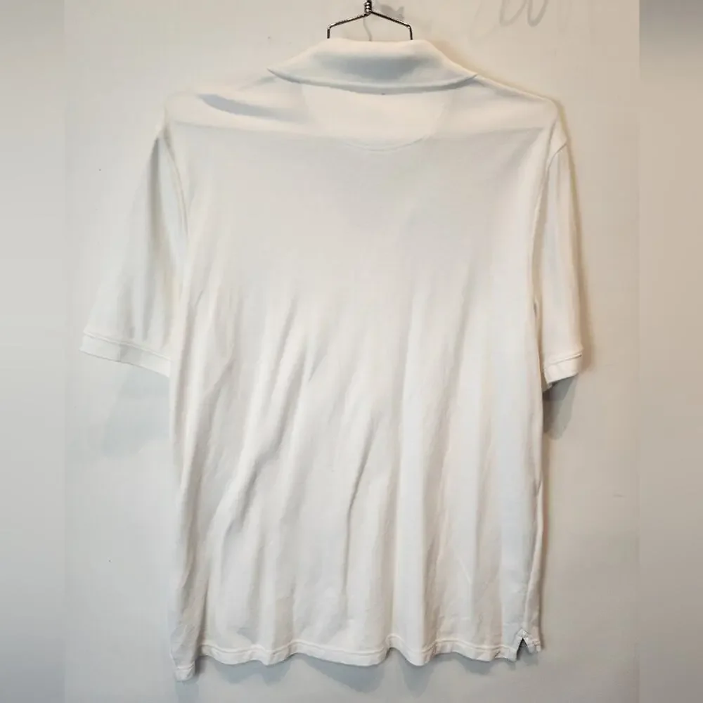Croft & Barrow Men's White Polo Shirt Short Sleeve‎ Golf Shirt XL
